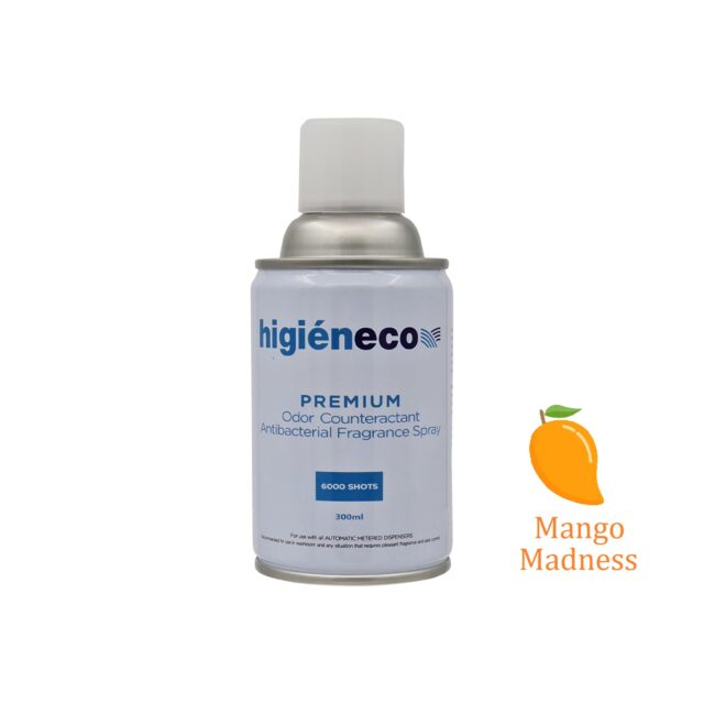 Higieneco Mango Madness Automatic Aerosol Air Freshener Fragrance Refill, Antibacterial, 300 mL