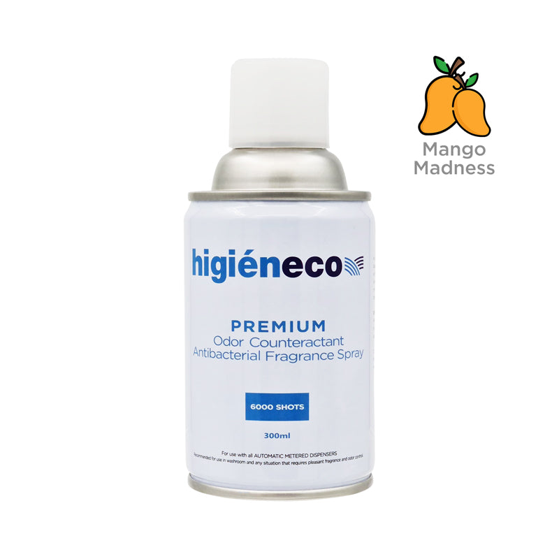 Higieneco Mango Madness Automatic Aerosol Air Freshener Fragrance Refill, Antibacterial, 300 mL