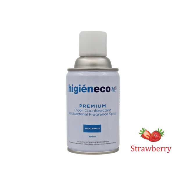 Higieneco Strawberry Automatic Aerosol Air Freshener Fragrance Refill, Antibacterial, 300 mL