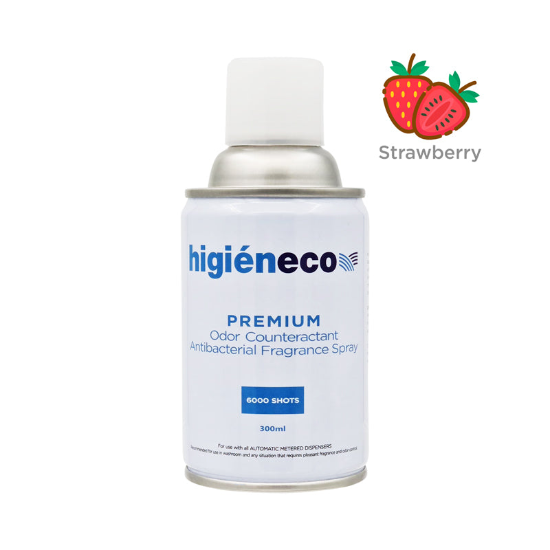 Higieneco Strawberry Automatic Aerosol Air Freshener Fragrance Refill, Antibacterial, 300 mL