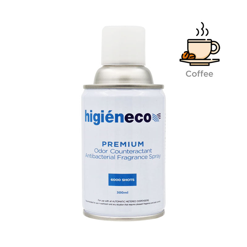 Higieneco Coffee Automatic Aerosol Air Freshener Fragrance Refill, Antibacterial, 300 mL