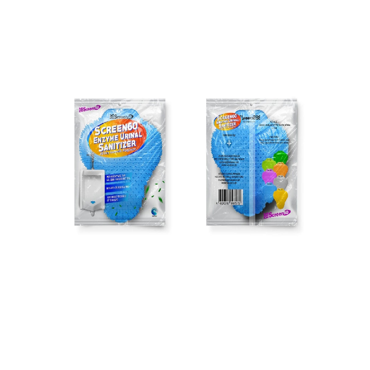 Higieneco Screen60 Ocean Drive Enzyme Urinal Sanitizer, Blue