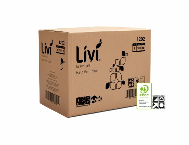 Livi Essentials Hand Towel Roll 1 Ply 100m