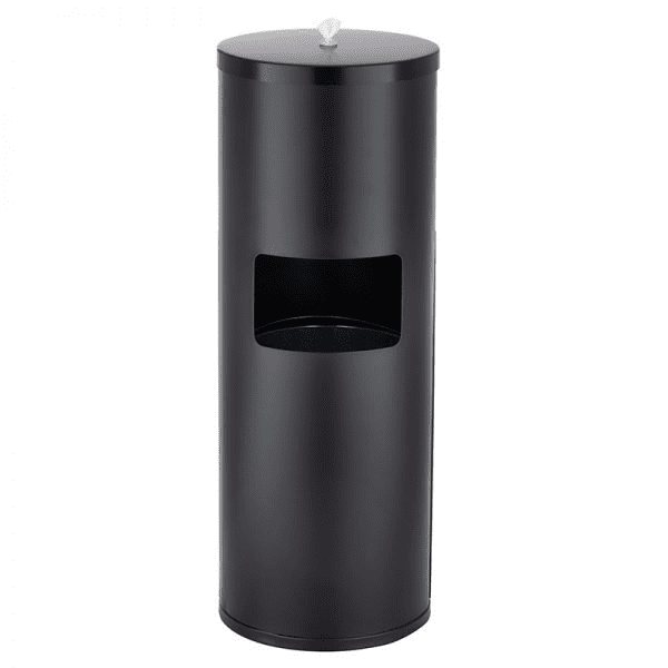 Extra Hygiene Stainless Steel Floor Standing Wet Wipe Dispenser, Black