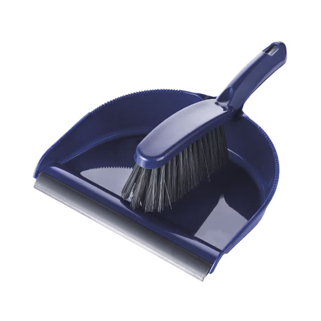 Oates All Purpose Dustpan and Brush Set, Navy Blue