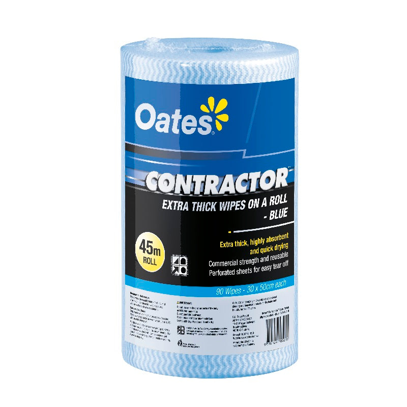 Oates Contractor Extra Thick Industrial Cleaning Wipes on a Roll - 90s
