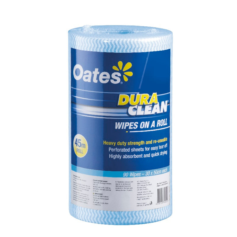 Oates DuraClean Industrial Cleaning Wipes on a Roll - 90s
