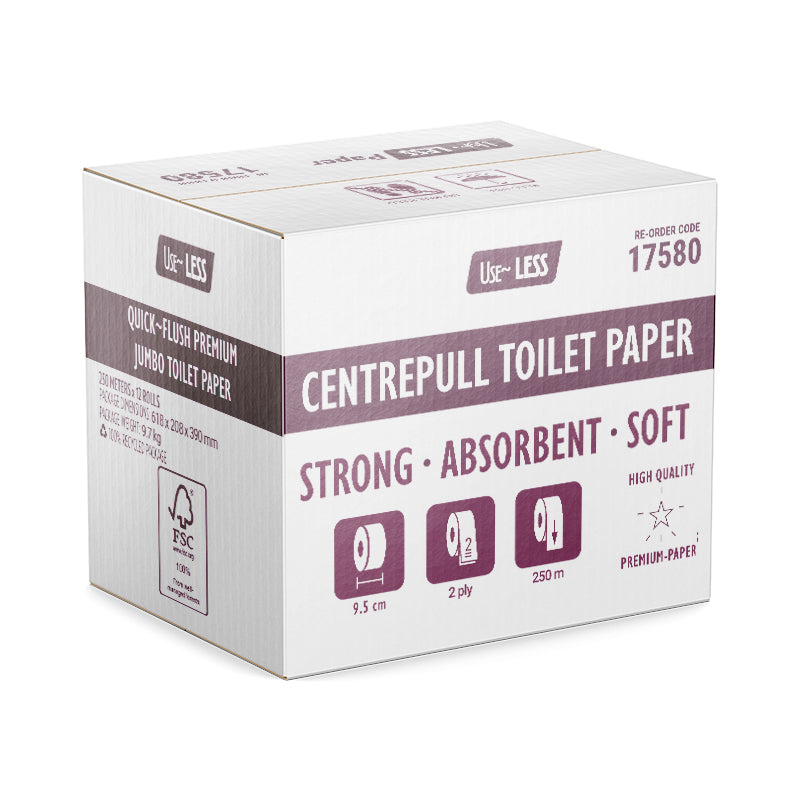Use LESS CentrePull Premium Jumbo Toilet Paper – Uniqleen