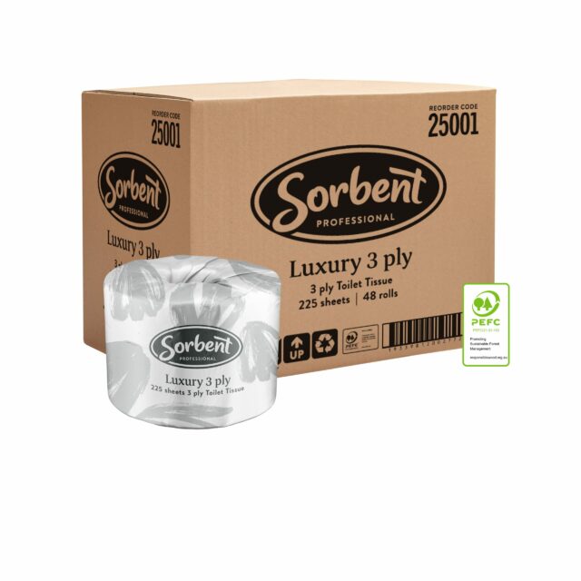 Sorbent Professional Luxury Toilet Tissue 3 Ply 225 Sheets