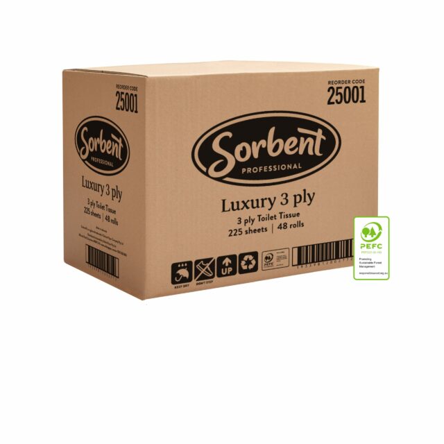 Sorbent Professional Luxury Toilet Tissue 3 Ply 225 Sheets