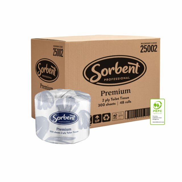 Sorbent Professional Premium Toilet Tissue 2 Ply 300 Sheets