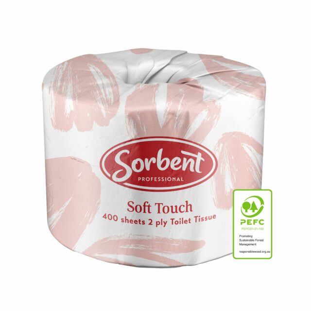 Sorbent Professional Soft Touch Toilet Tissue 2 Ply 400 Sheets