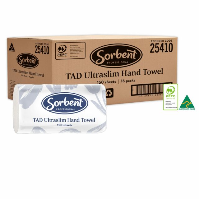 Sorbent Professional TAD Ultraslim Hand Towel 1 Ply 150 Sheets