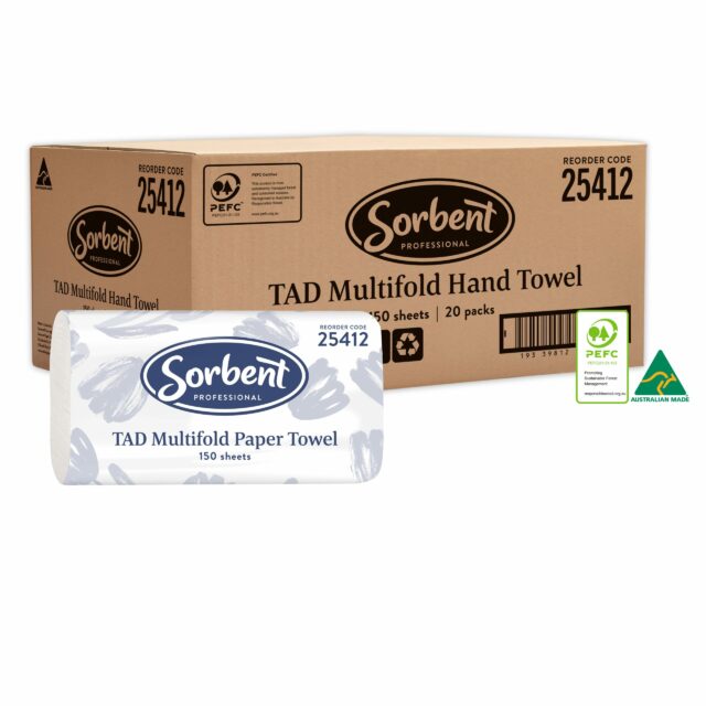 Sorbent Professional TAD Multifold Hand Towel 1 Ply 150 Sheets