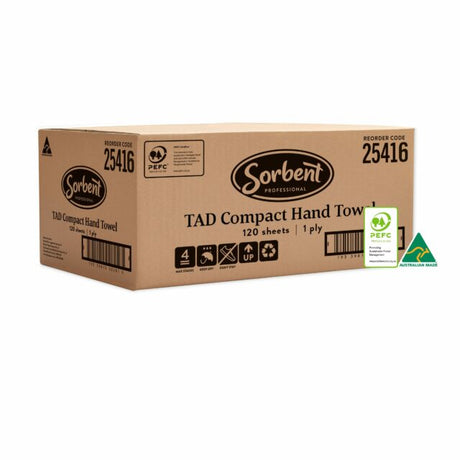 Sorbent Professional TAD Compact Hand Towel 1 Ply 120 Sheets