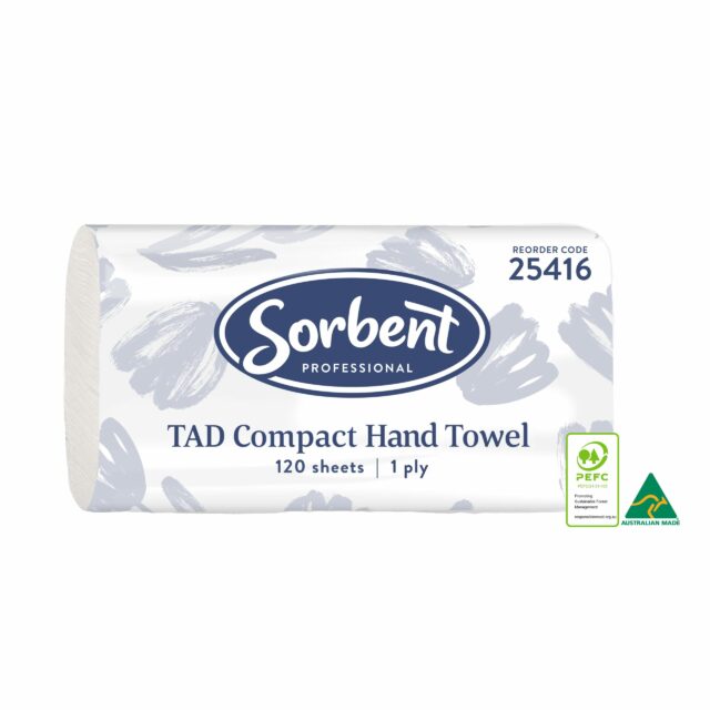 Sorbent Professional TAD Compact Hand Towel 1 Ply 120 Sheets