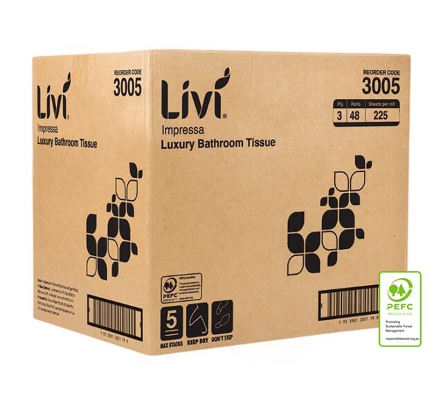 Livi Impressa Toilet Tissue 3 Ply 225 Sheets