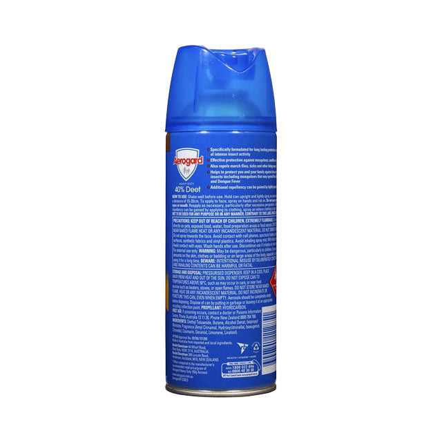 Aerogard Heavy Duty 40% Deet Insect Repellent Aerosol Spray 300g