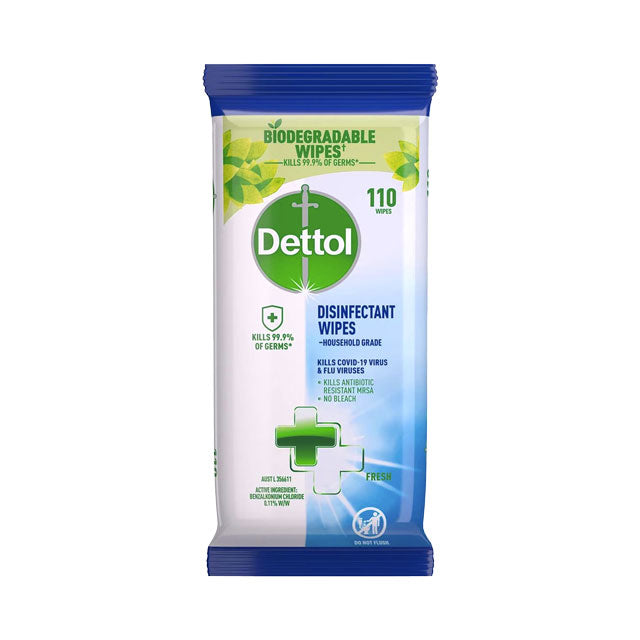 Dettol Disinfectant Wipes Fresh 110s