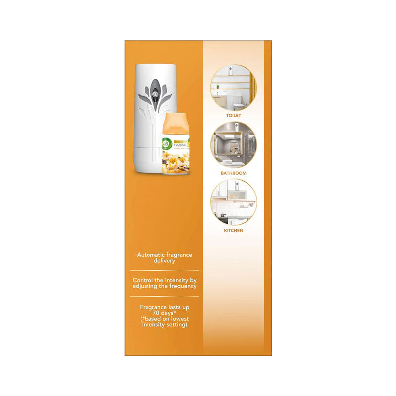 Air Wick Essential Oil Vanilla & Soft Cashmere Automatic Spray Starter Kit