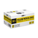 Best Hygiene 50L Yellow Biohazard Clinical Waste Bags Roll, 25 Bags