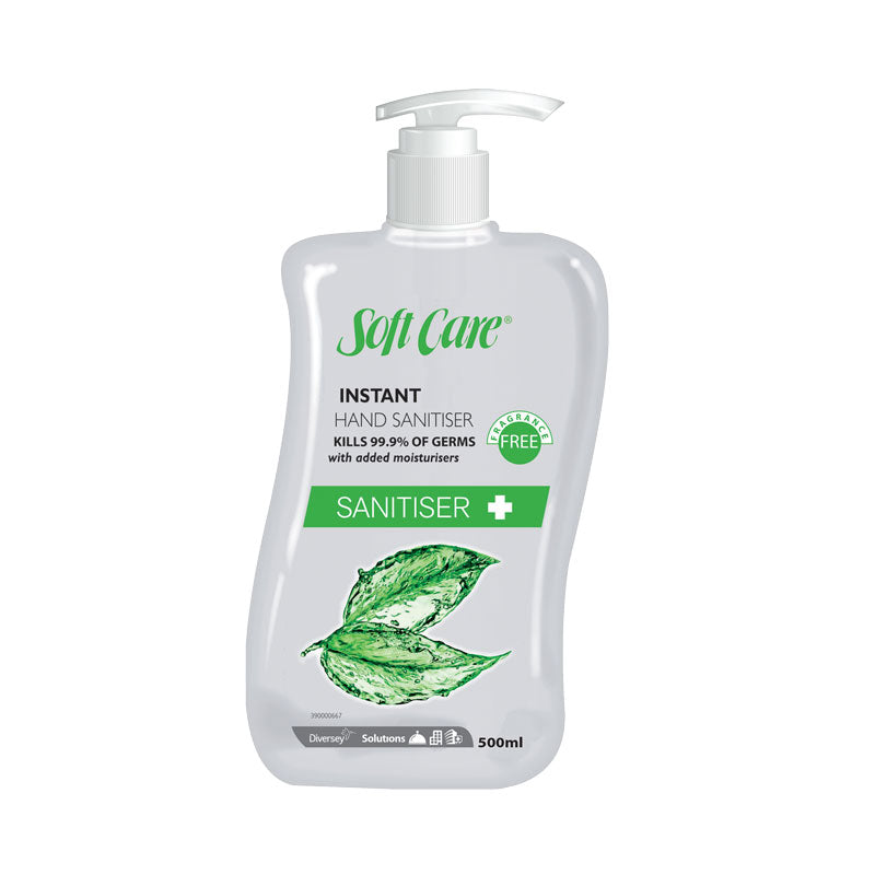 Soft Care Instant Hand Sanitiser Fragrance Free, 500mL