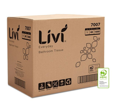 Livi Basics Toilet Tissue 1 Ply 1000 Sheets - 7007