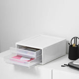 White Twin Horizontal Stackable Drawer