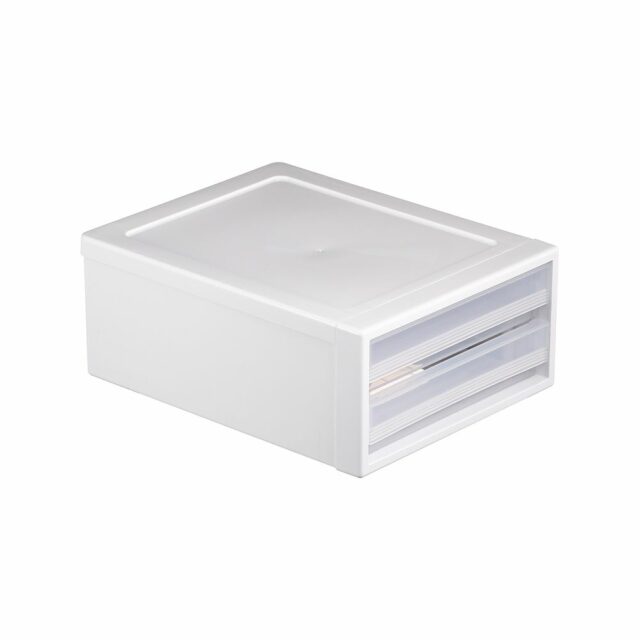 White Twin Horizontal Stackable Drawer