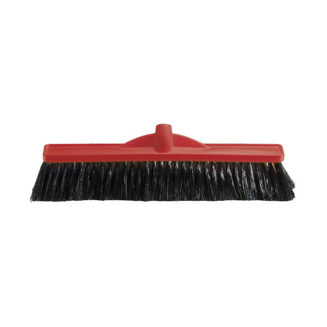 450mm Workshop Medium Stiff Poly Broom Head - Red