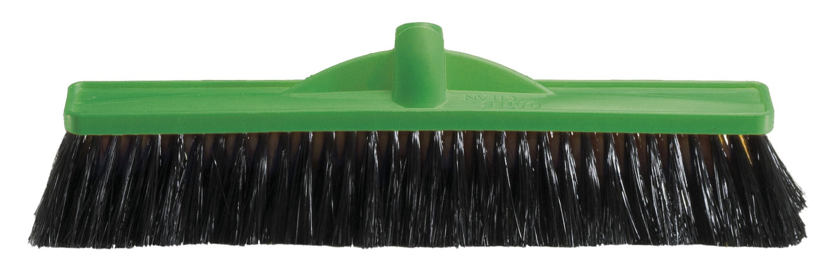 450mm Workshop Medium Stiff Poly Broom - Head Only - Green