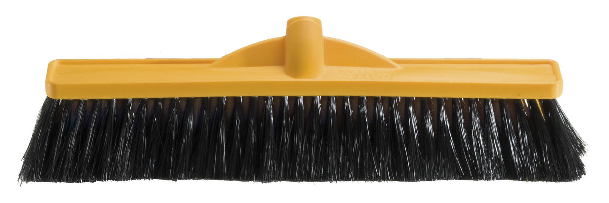 450mm Workshop Medium Stiff Poly Broom - Head Only - Yellow