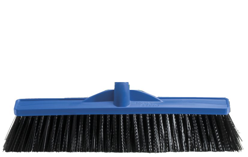 450mm Industrial Extra Stiff Poly Broom - Head Only - Blue