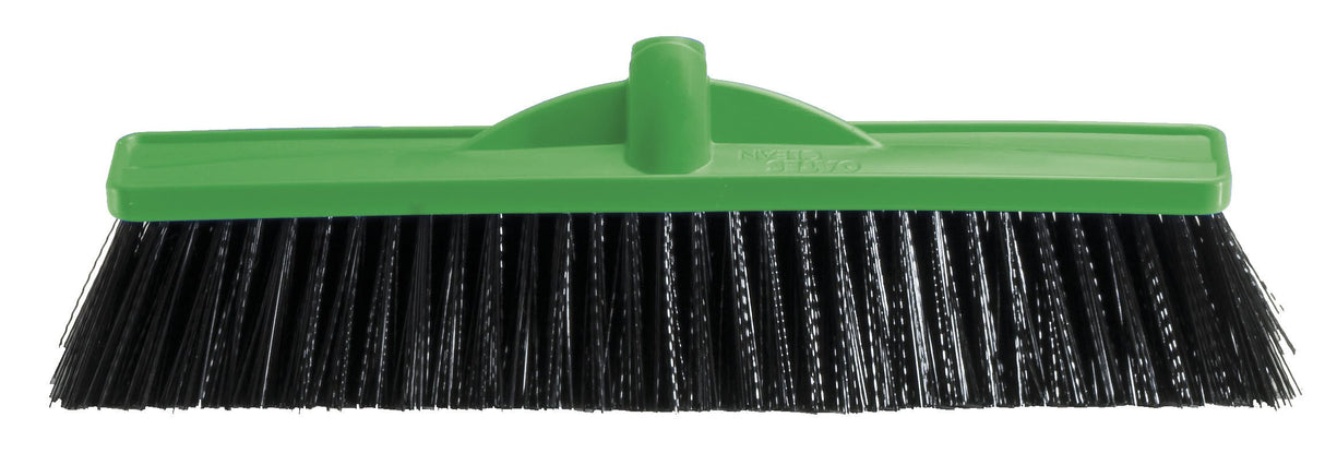 450mm Industrial Extra Stiff Poly Broom - Head Only - Green