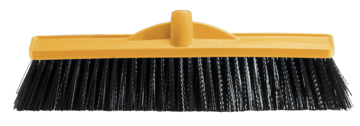 450mm Industrial Extra Stiff Poly Broom - Head Only - Yellow