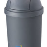 Domed Round Swing Lid Recycling Bin Grey Plastic oates BB-28DGY