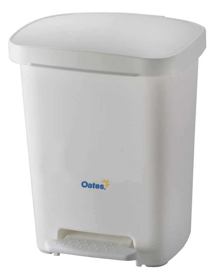 Oates 30L Pedal Bin, White