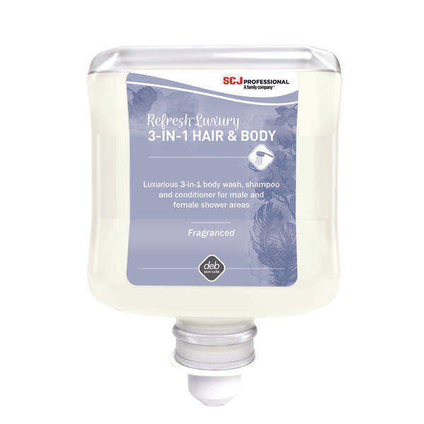 Refresh™ Luxurious 3-in-1 Body Wash, Shampoo and Conditioner, 1L Cartridge