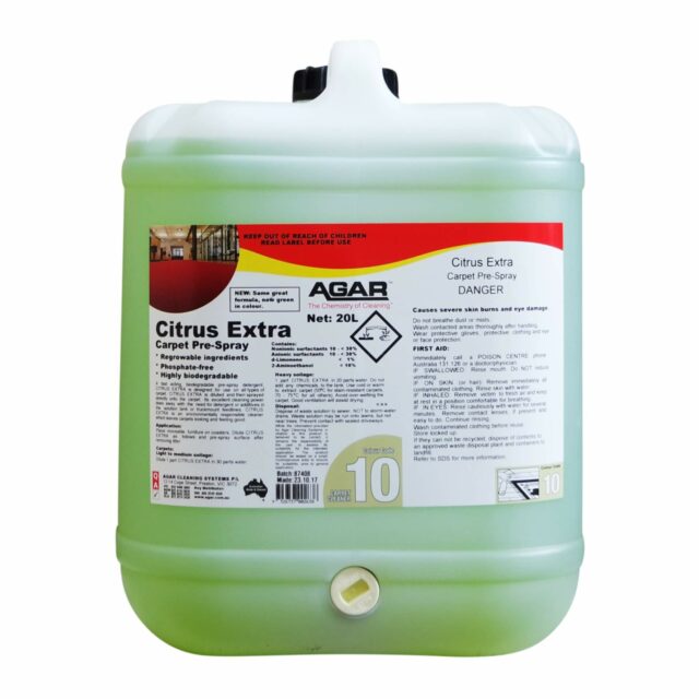 Agar Citrus Extra Carpet Pre-Spray, 20L