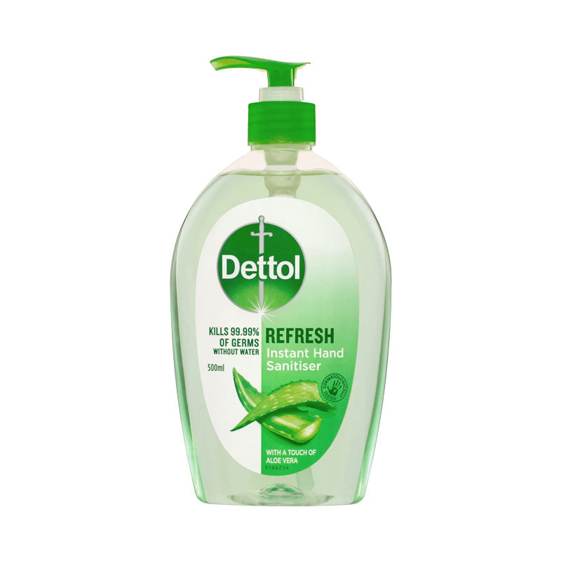 Dettol Healthy Touch Instant Hand Sanitiser Refresh with Aloe Vera, 500mL