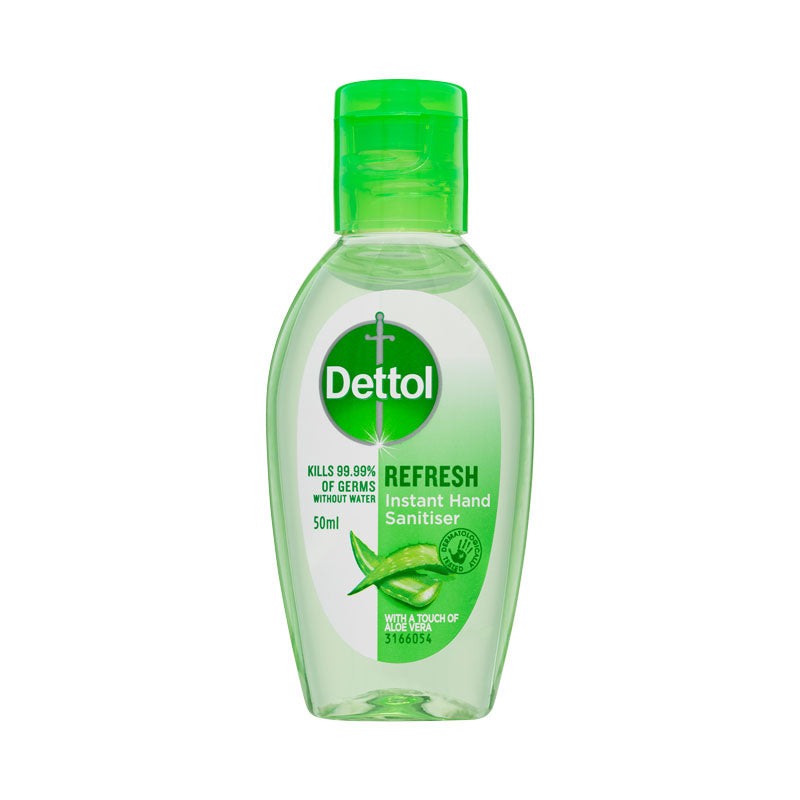 Dettol Instant Hand Sanitiser Refresh with Aloe Vera 50mL