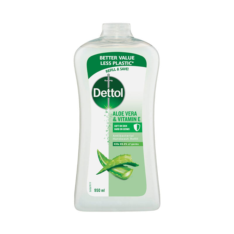 Dettol Liquid Hand Wash Aloe Vera and Vitamin E Refill 950mL