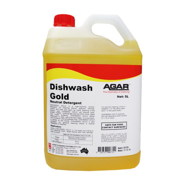 Agar Dishwash Gold Neutral Detergent, 5L