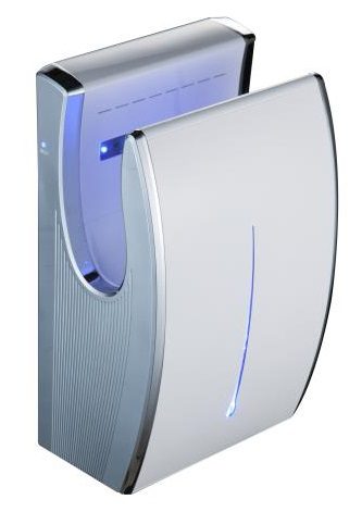 Maxdry Euromax High-Speed Hand Dryer White with Chrome Panels