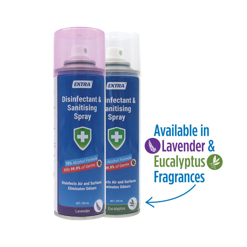 Extra Hygiene Disinfectant Air Freshener Spray,  75% Alcohol