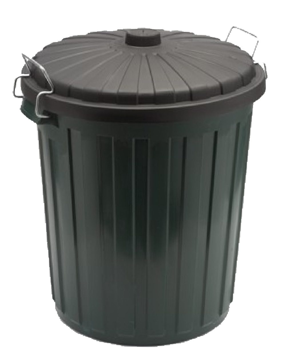 Garbage Bin Plastic w/lid - Green 55L