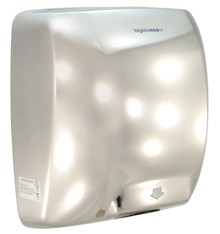 TurboMAX High Speed Hand Dryer, Polished Stainless Steel, Chrome