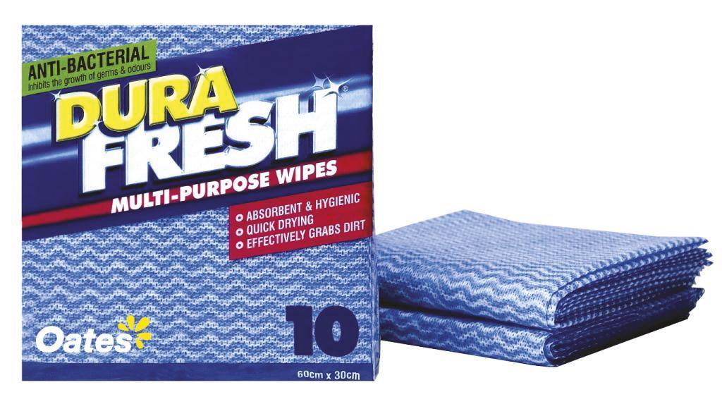 DuraFresh Antibacterial Multi-purpose Wipes - 10 Pack