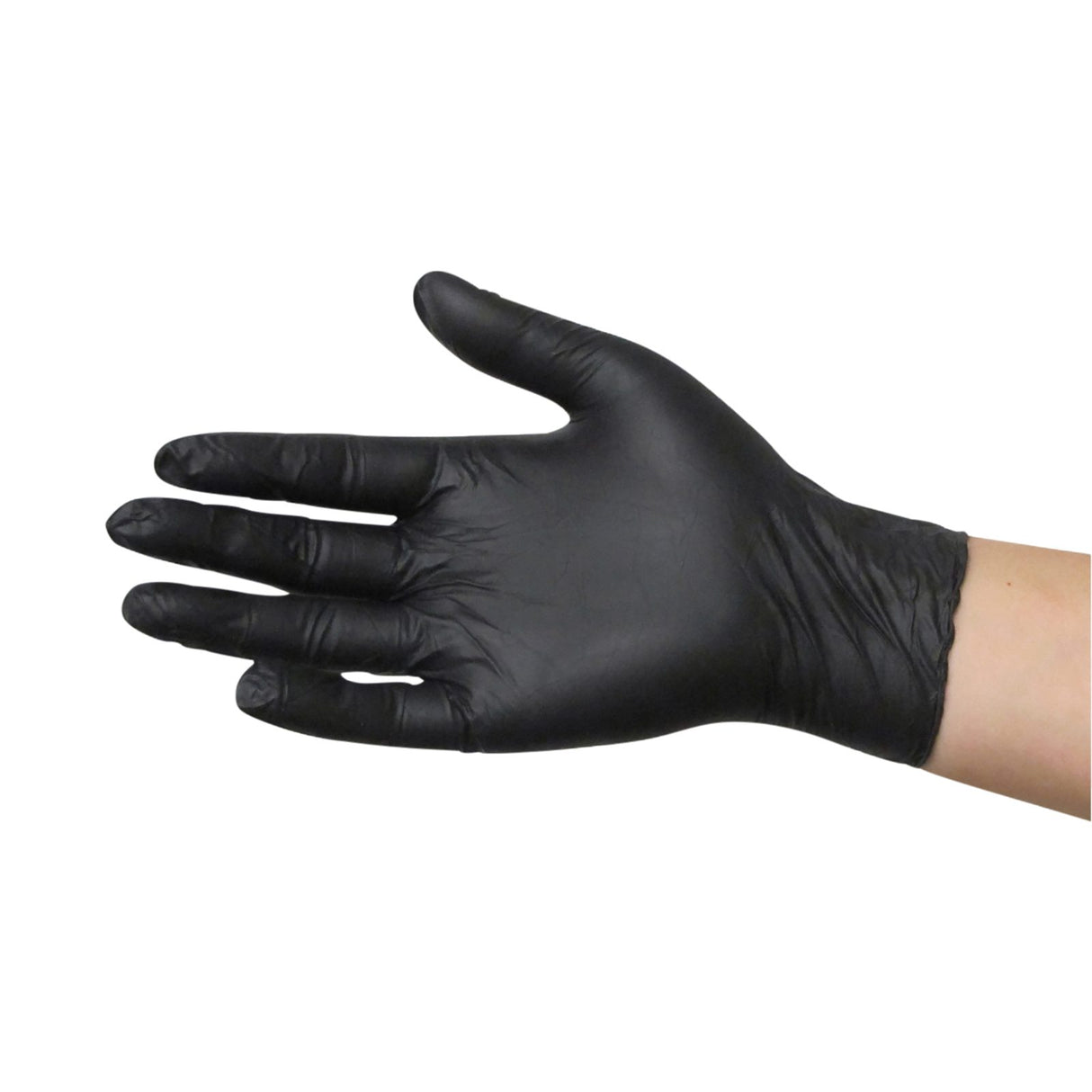 HospiPlus Nitrile Powder-Free Gloves, Black, Small