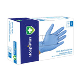 HospiPlus Blue Nitrile Powder-Free Gloves, Small